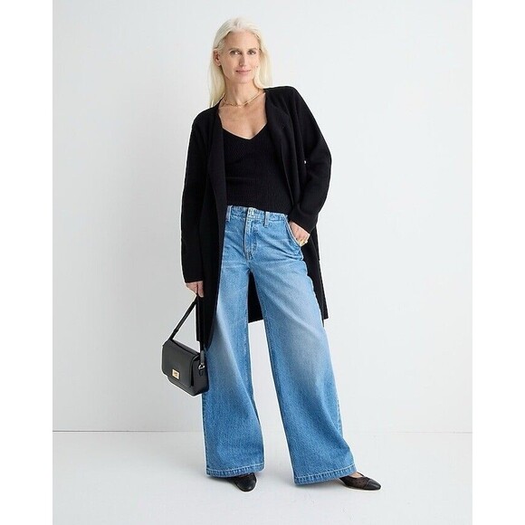 J Crew Juliette collarless sweater-blazer Loose fit New Size S Small - Picture 3 of 10